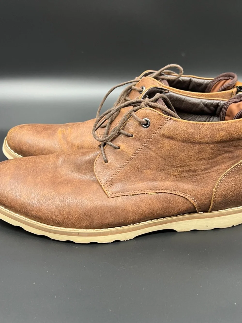 Madden by Steve Madden Men's Bulit Chukka Ankle Boots Size 12M Brown Lace up